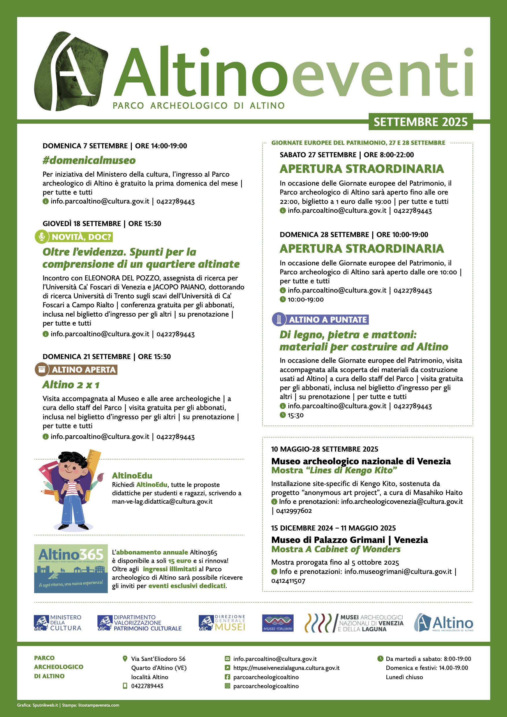 Settembre al Parco archeologico di Altino